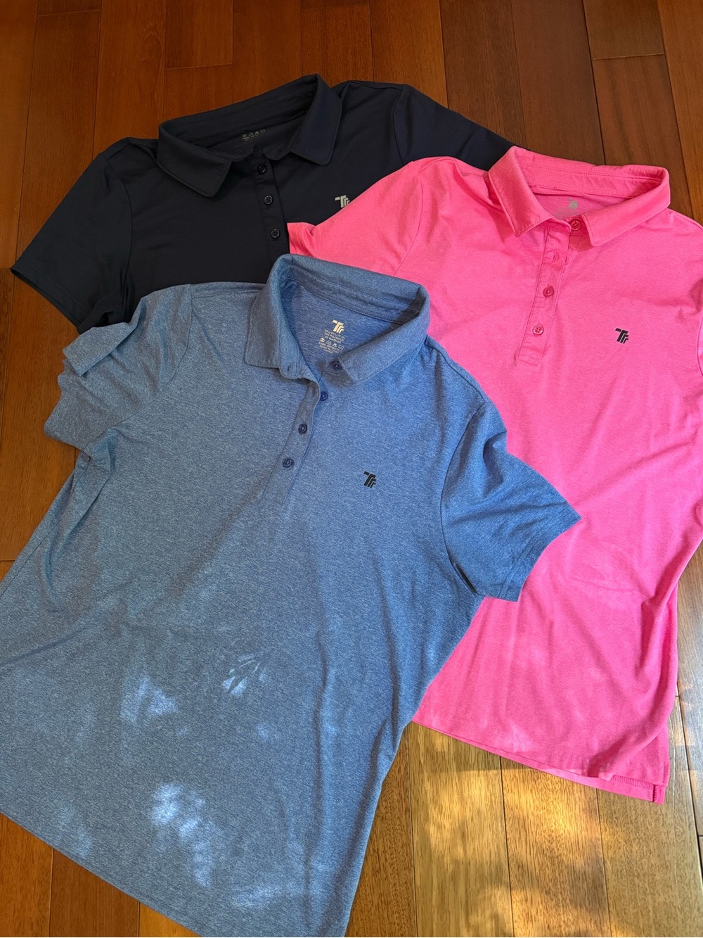 Women's golf polo shirts short sleeve size L Set of 3